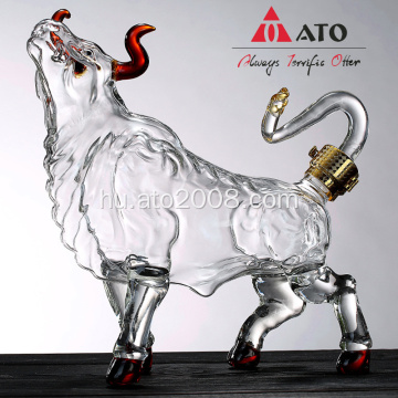 Újdonságú Animal Bull alakú whisky üvegdekanter